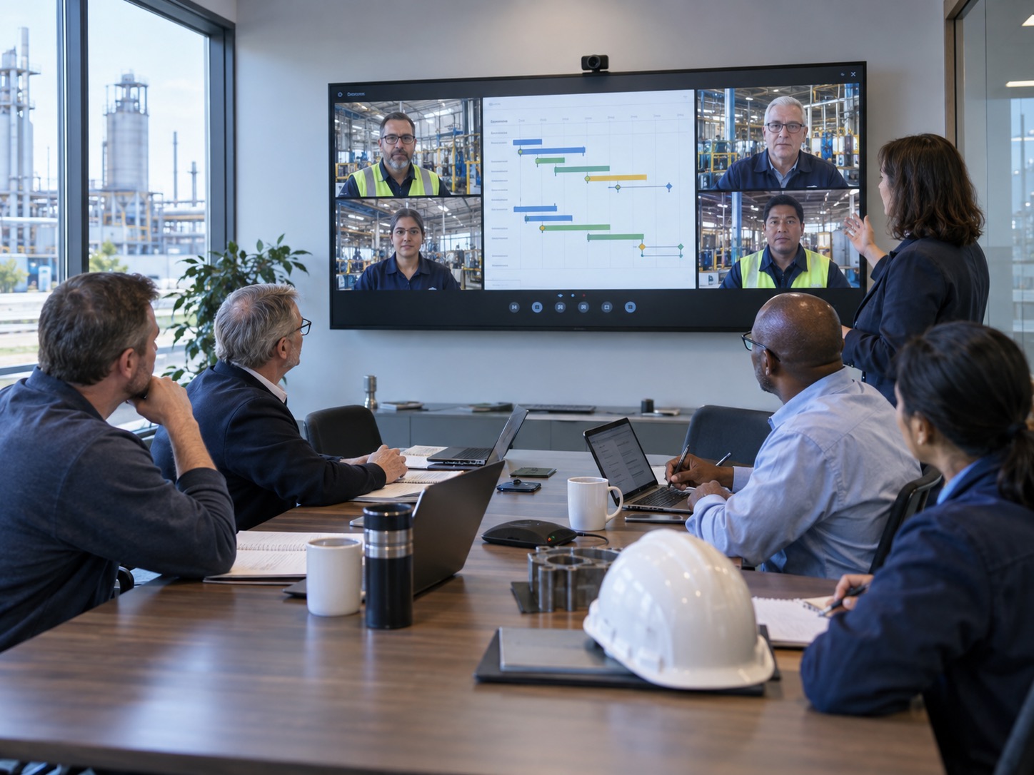 Multi-plant leadership aligning around a shared transformation blueprint
