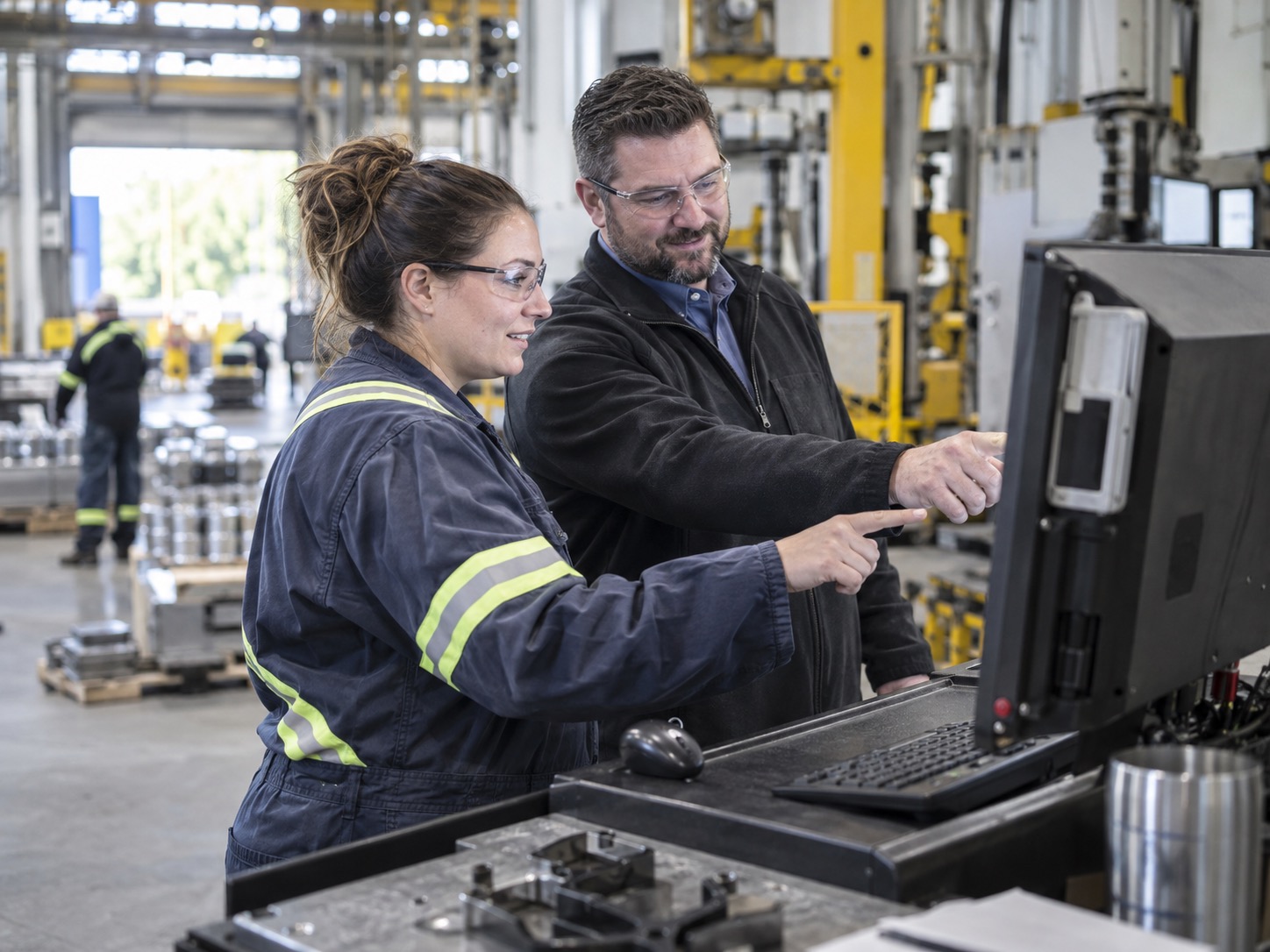 Team reviewing a go/no-go decision at a staged delivery gate
