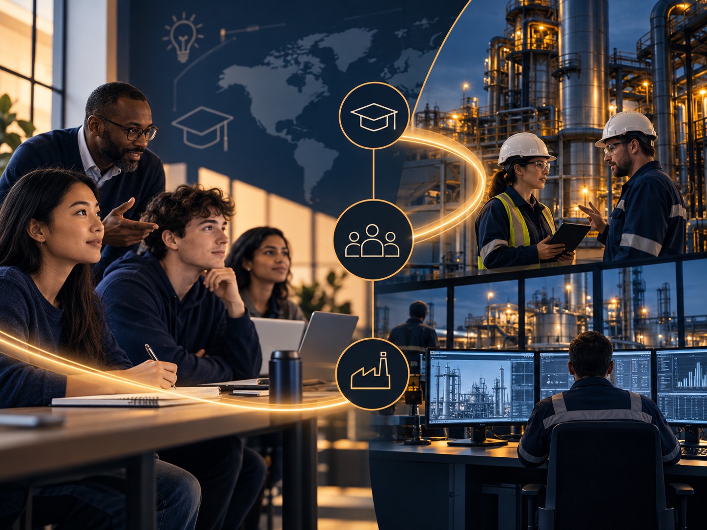 Illustration connecting workshop concepts to real operational execution