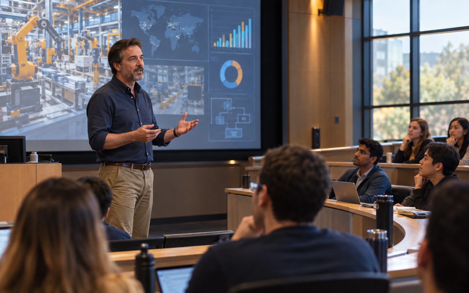 Practitioner leading a capability-building workshop for engineering and management professionals