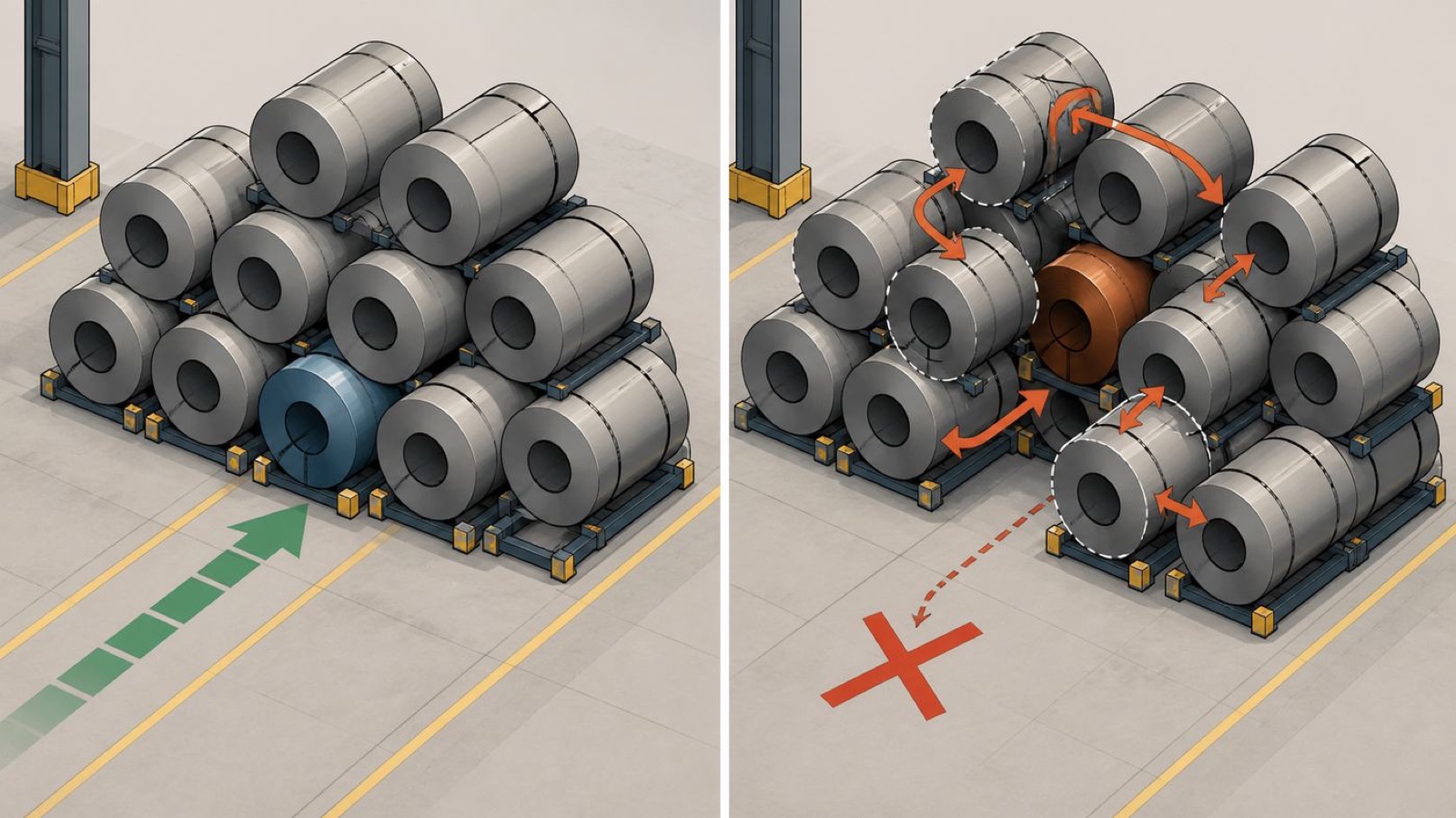 Placement valid versus retrieval valid storage