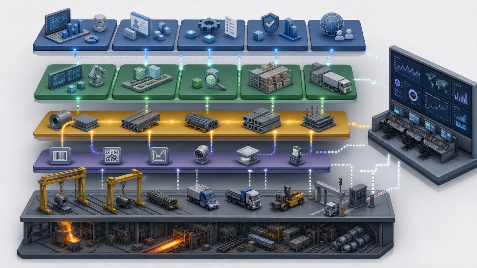 Enterprise systems and steel-specific execution layer